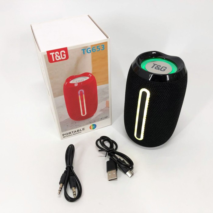 Колонка з підсвічуванням і світловою музикою TG653, Bluetooth колонка для вулиці, Блютуз аудіо приймач YR-42