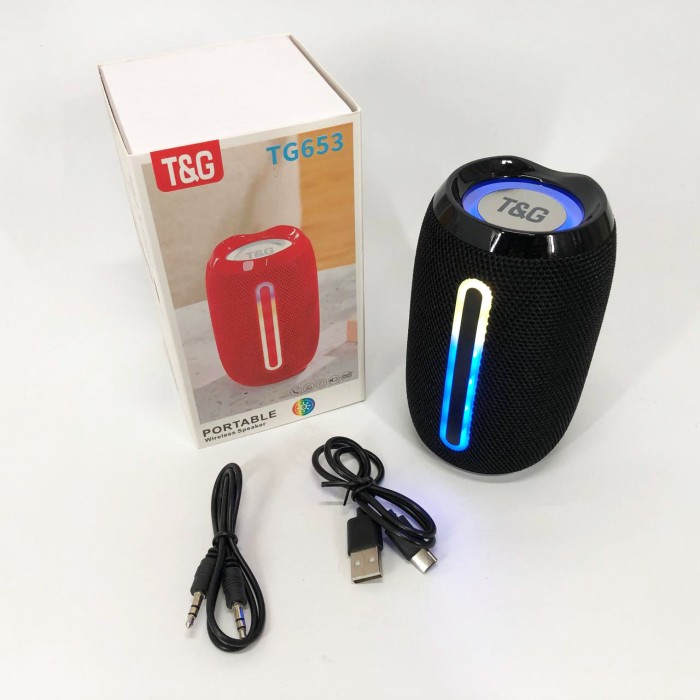 Колонка з підсвічуванням і світловою музикою TG653, Bluetooth колонка для вулиці, Блютуз аудіо приймач YR-42