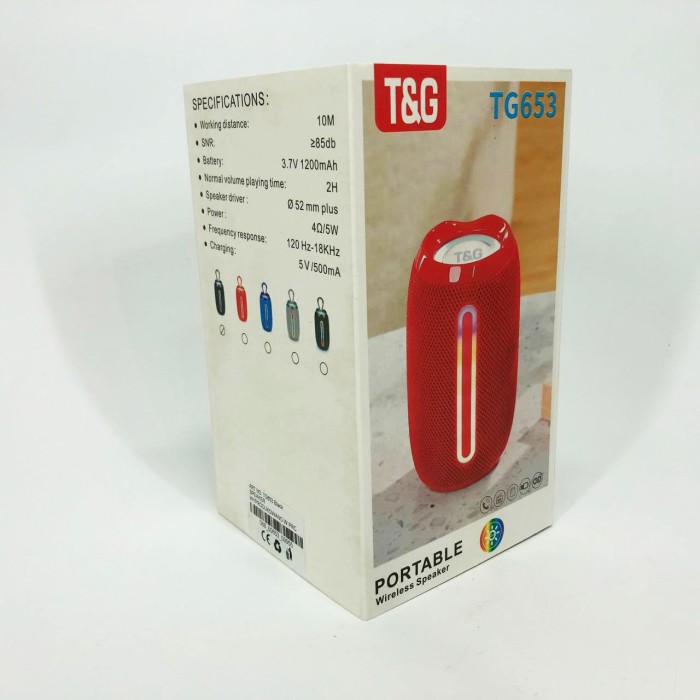 Колонка з підсвічуванням і світловою музикою TG653, Bluetooth колонка для вулиці, Блютуз аудіо приймач YR-42