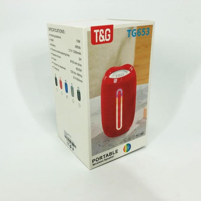 Портативна якісна бездротова колонка TG653, Блютуз колонка з радіо, Блютуз колонка KS-396 з підсвічуванням