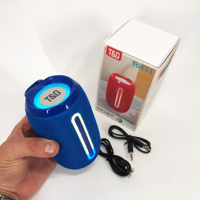 Світломузична портативна колонка, Bluetooth колонка з красивим підсвічуванням, Блютуз аудіо приймач MS-39