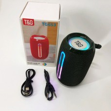Колонка музична з підсвічуванням bluetooth TG653, Портативна якісна TM-313 бездротова колонка