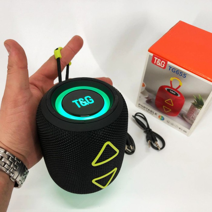 Bluetooth колонка з освітленням TG655, Bluetooth колонка з якісним звуком і підсвічуванням WA-27
