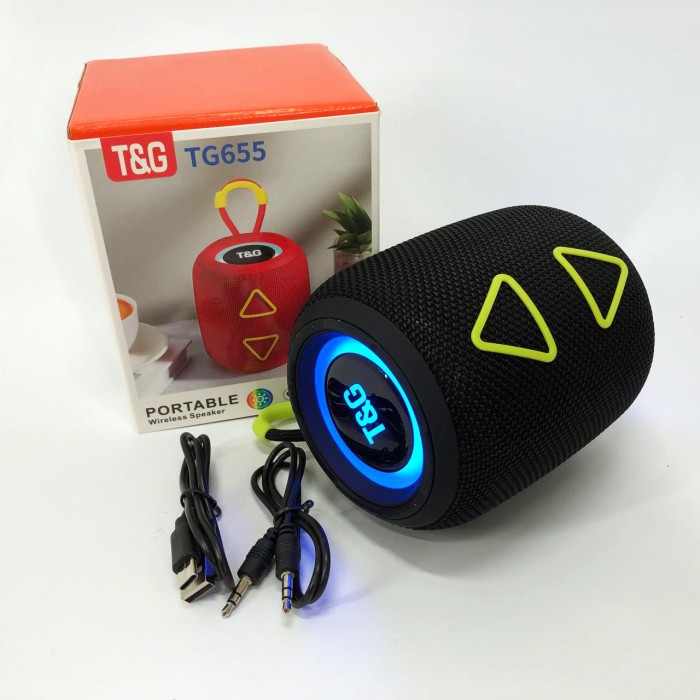 Bluetooth колонка з освітленням TG655, Bluetooth колонка з якісним звуком і підсвічуванням WA-27
