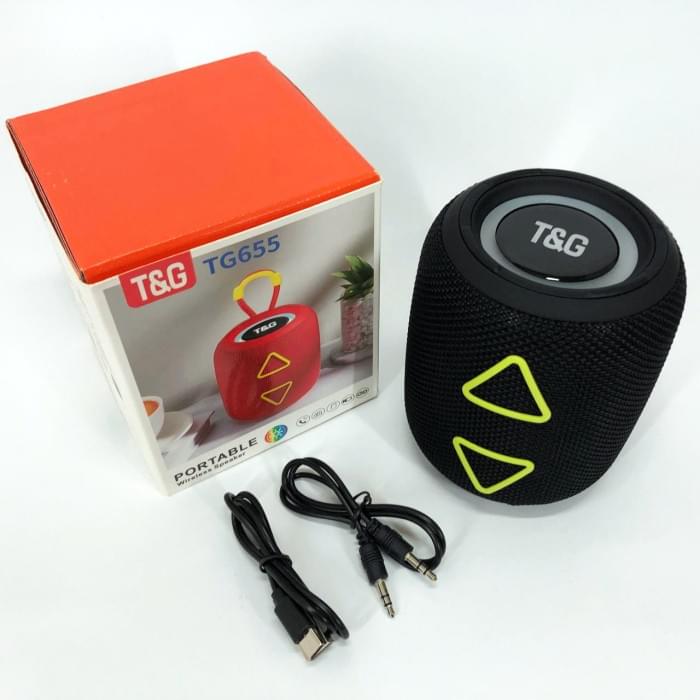 Колонка для музики TG655, Колонка-динамік bluetooth, Bluetooth колонка з JZ-791 різнокольоровим підсвічуванням