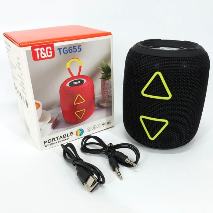 Колонка для музики TG655, Колонка-динамік bluetooth, Bluetooth колонка з JZ-791 різнокольоровим підсвічуванням