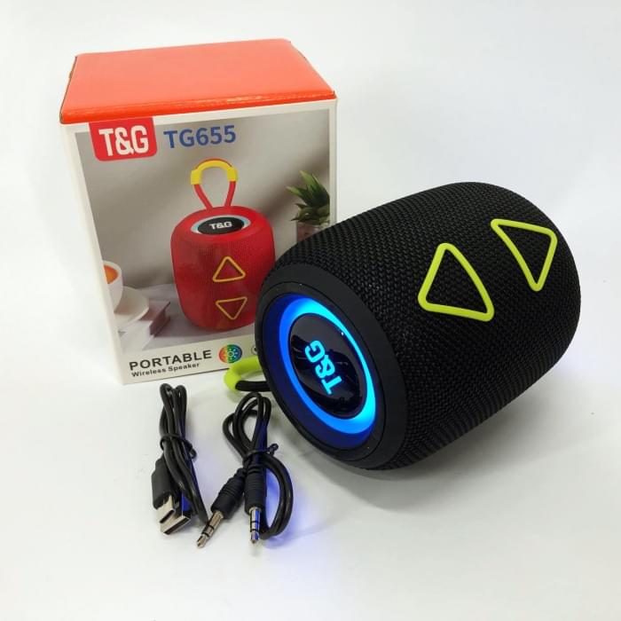 Колонка для музики TG655, Колонка-динамік bluetooth, Bluetooth колонка з JZ-791 різнокольоровим підсвічуванням
