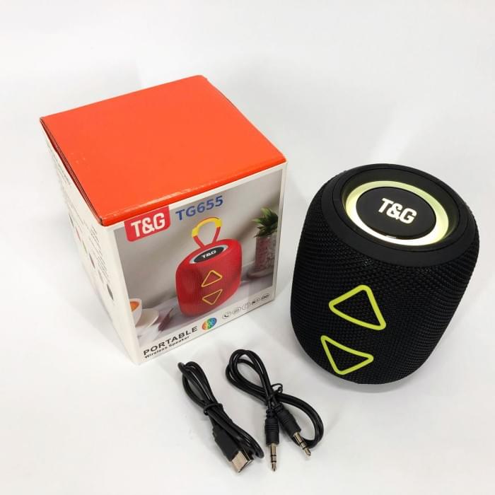 Колонка для музики TG655, Колонка-динамік bluetooth, Bluetooth колонка з JZ-791 різнокольоровим підсвічуванням