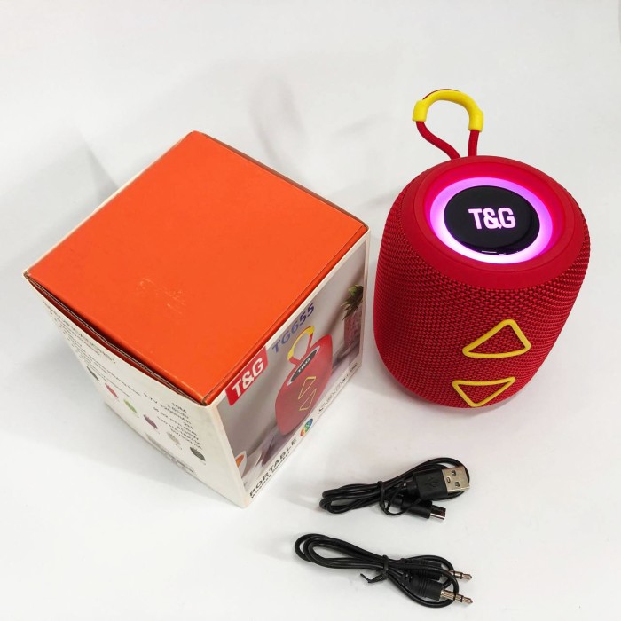 Портативна акустична bluetooth колонка, Стерео колонка переносна з rgb світломузикою OV-56