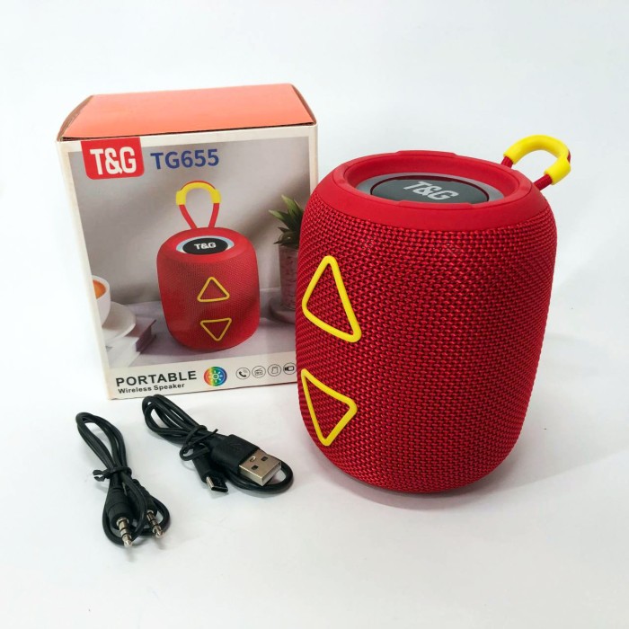 Bluetooth колонка з функцією радіо TG655, Переносна колонка для вечірки з rgb світломузикою TC-56
