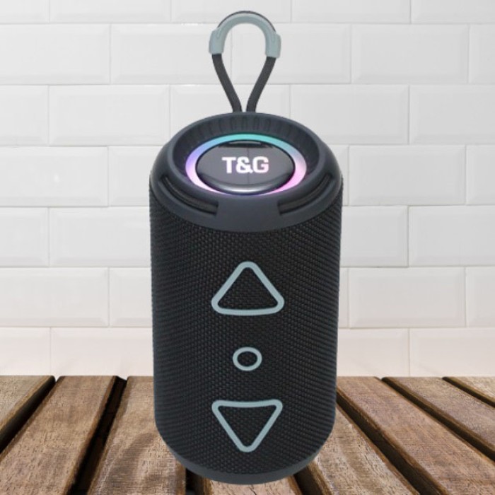 Bluetooth колонка портативна TG656 FM-радіо, акумуляторна колонка для музики. Колір: чорний