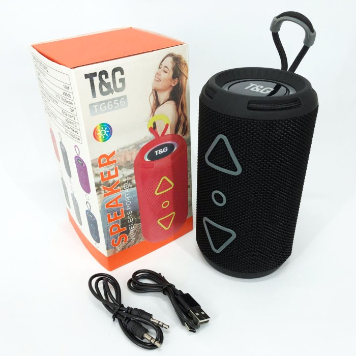 Колонка з підсвічуванням портативна TG656, Колонка з ргб підсвічуванням переносна для музики AY-66