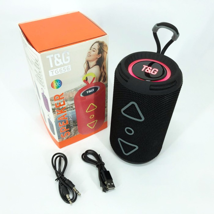 Колонка з підсвічуванням портативна TG656, Колонка з ргб підсвічуванням переносна для музики AY-66