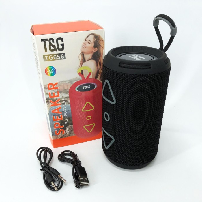 Портативна колонка з led підсвічуванням TG656, Bluetooth стерео колонка з радіо, Блютуз аудіо приймач LI-80