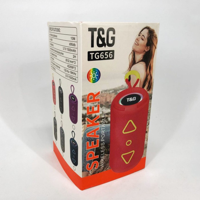 Портативна колонка з led підсвічуванням TG656, Bluetooth стерео колонка з радіо, Блютуз аудіо приймач LI-80
