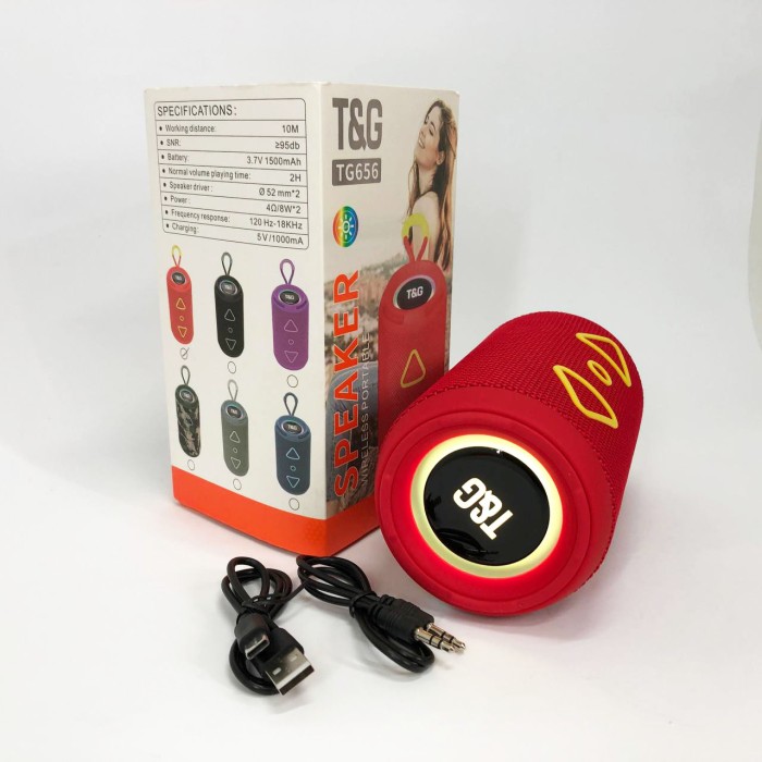 Стерео колонка переносна, Bluetooth колонки з об'ємним звучанням, Колонка з ргб підсвічуванням TG-72