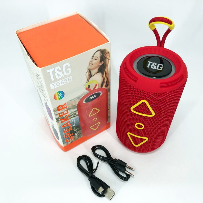 Портативна колонка з Bluetooth TG656, Потужна колонка блютуз з підсвічуванням, Активна ZN-643 блютуз колонка