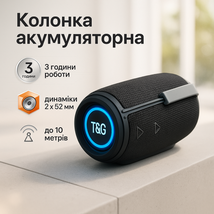 Bluetooth стерео колонка з радіо TG657, Bluetooth музична колонка, Блютуз аудіо приймач QK-13