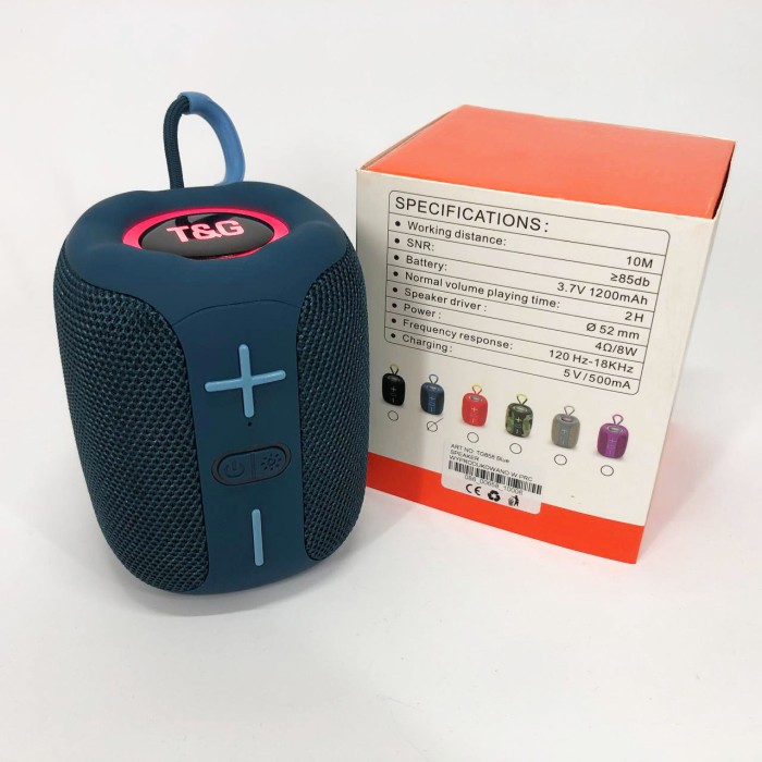 Активні колонки для дому, Портативна bluetooth колонка з різнокольоровим підсвічуванням GH-58