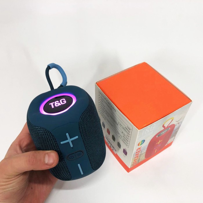 Музична колонка з блютузом і флешкою TG658, Колонка на акумуляторі маленька блютуз світлова SG-21