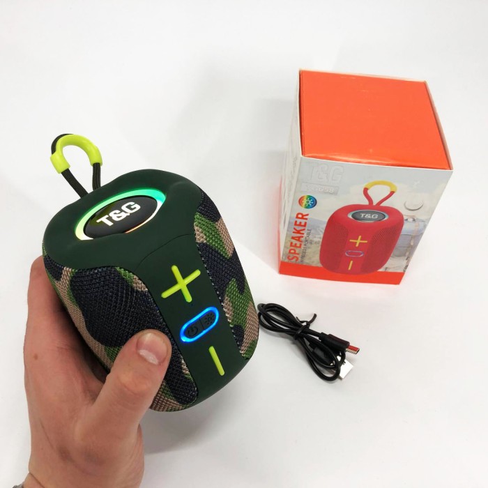 Bluetooth колонка з led підсвічуванням TG658, Колонка на акумуляторі маленька Блютуз для пляжу LX-81