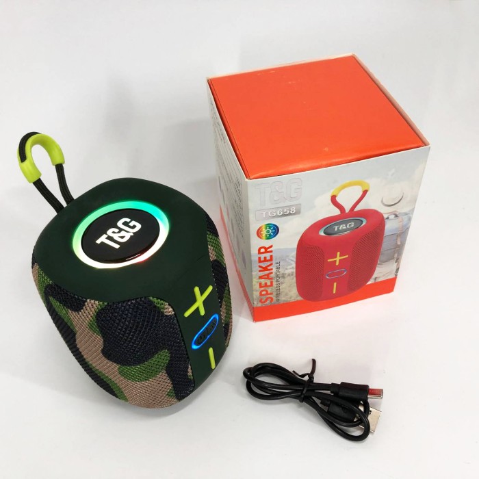 Bluetooth колонка з led підсвічуванням TG658, Колонка на акумуляторі маленька Блютуз для пляжу LX-81