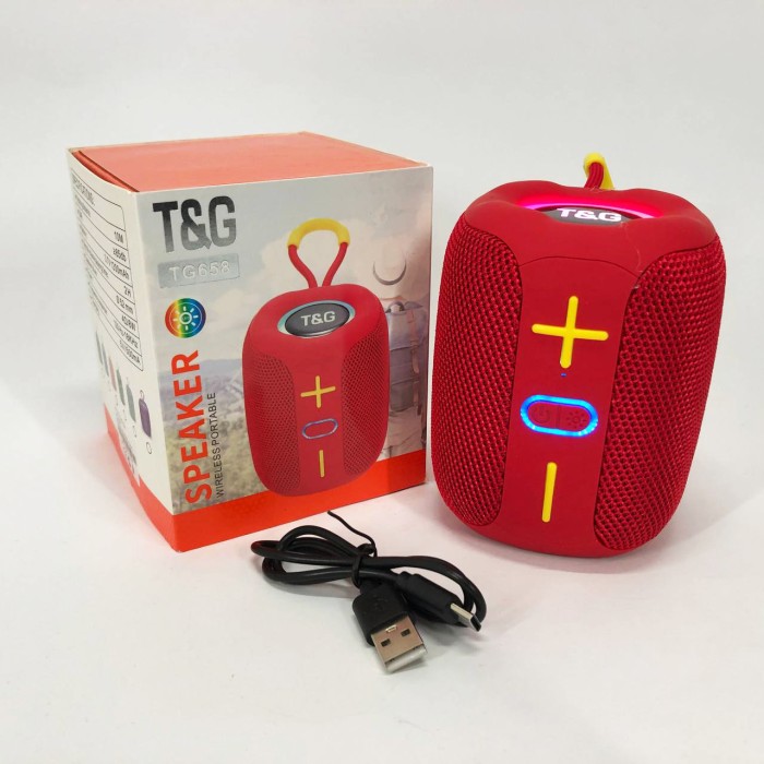 Колонка активна акумуляторна TG658, Портативна колонка з led підсвічуванням Хороша для музики YI-96