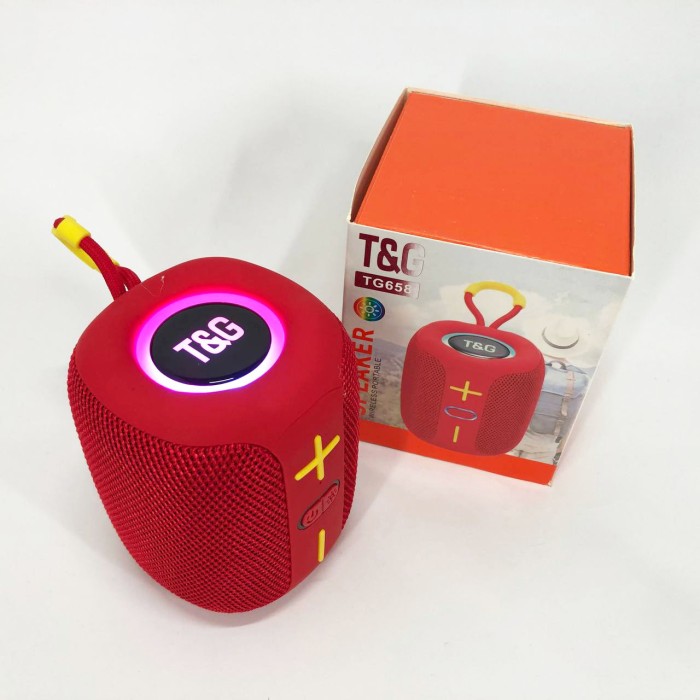 Колонка музична з підсвічуванням bluetooth TG658, Вулична блютуз колонка з AS-400 гучним звуком
