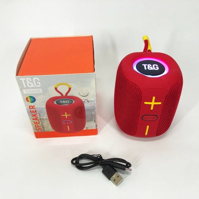 Колонка музична з підсвічуванням bluetooth TG658, Вулична блютуз колонка з AS-400 гучним звуком