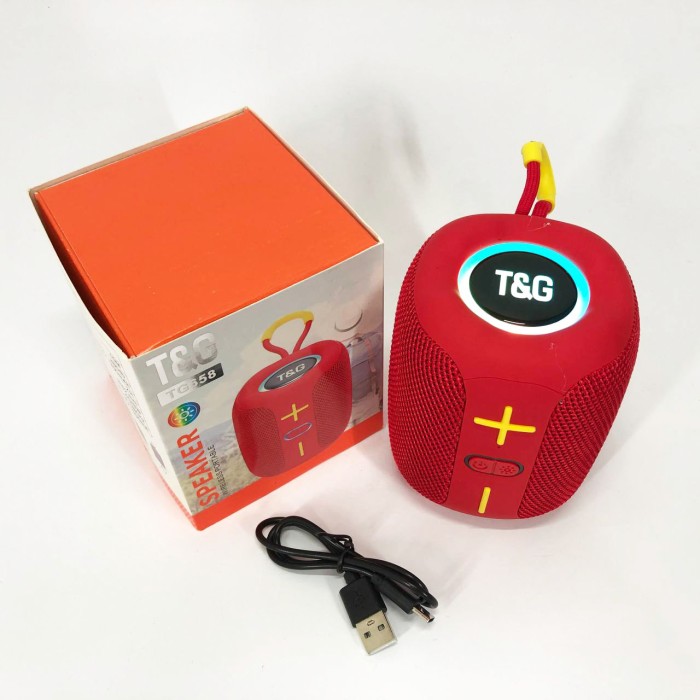 Колонка музична з підсвічуванням bluetooth TG658, Вулична блютуз колонка з AS-400 гучним звуком