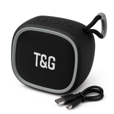 Портативна Bluetooth-колонка TG659 з ремінцем, Bluetooth колонка для вулиці. Колір: чорний