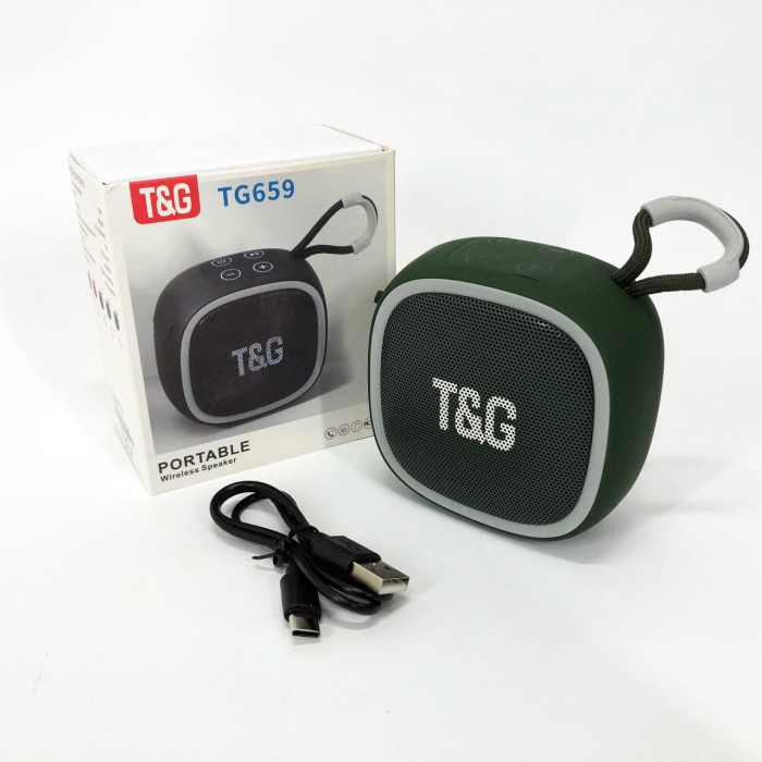 Акумуляторна bluetooth колонка TG659, Bluetooth стерео колонка з радіо, Колонка з входом EN-893 і мікрофоном