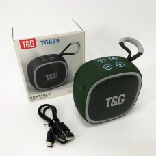 Портативна Bluetooth-колонка TG659 з ремінцем, Бездротова колонка портативна потужна. Колір: зелений