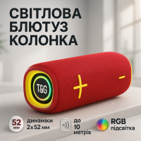 Bluetooth колонка з usb-портом TG654, Бездротова bluetooth колонка світлодіодна AB-49