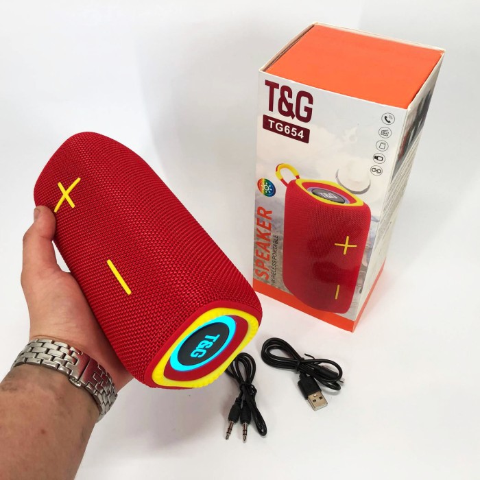 Bluetooth колонка з usb-портом TG654, Бездротова bluetooth колонка світлодіодна AB-49
