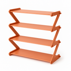 Бюджетна складна полиця для взуття Shoe Rack 4 яруса, Металева полиця для взуття, Взуттєвий стелаж UB-47