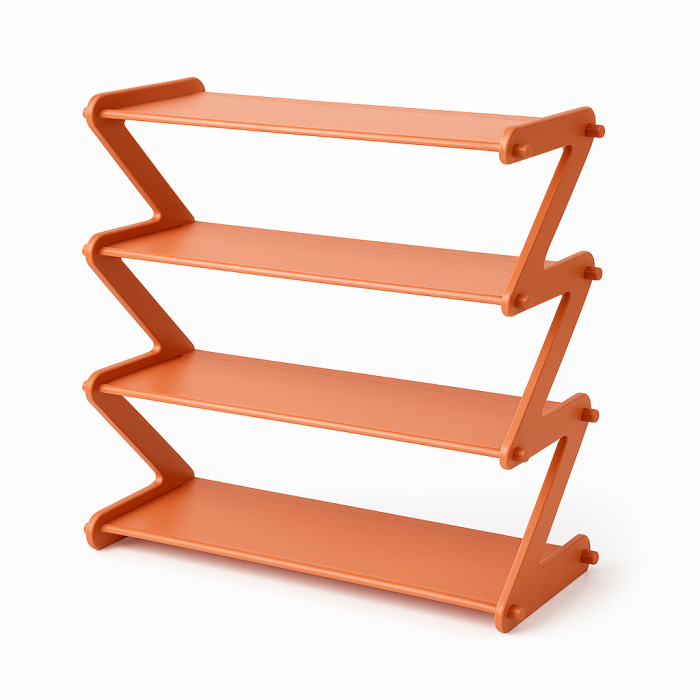 Пластикова полиця для взуття в передпокій Shoe Rack 4 яруса, Взуття Зберігання вдома MW-52