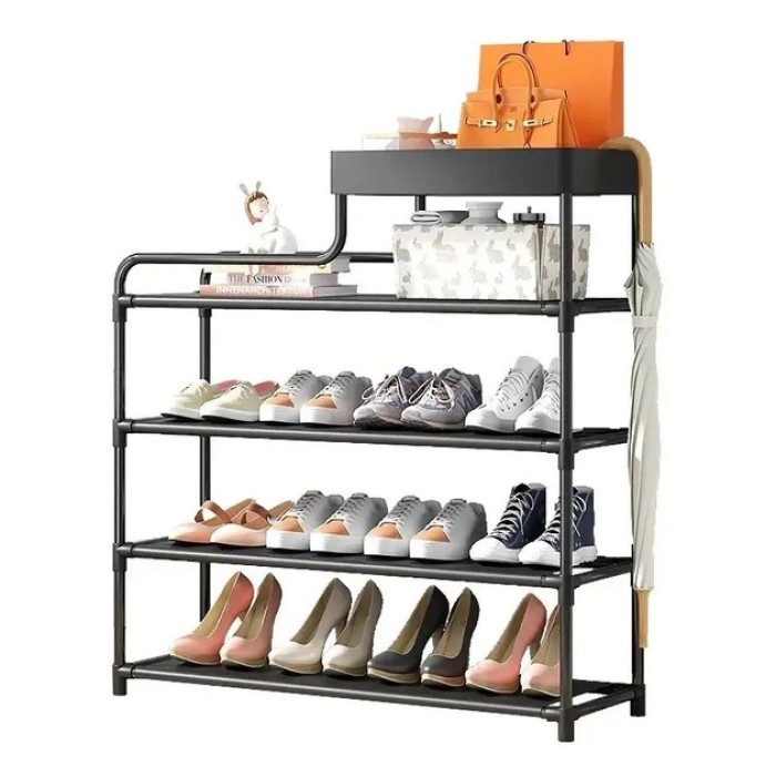 Органайзер стійка для взуття Shoe Rack 5 ярусов, Пластикова полиця для взуття WJ-241 в передпокій