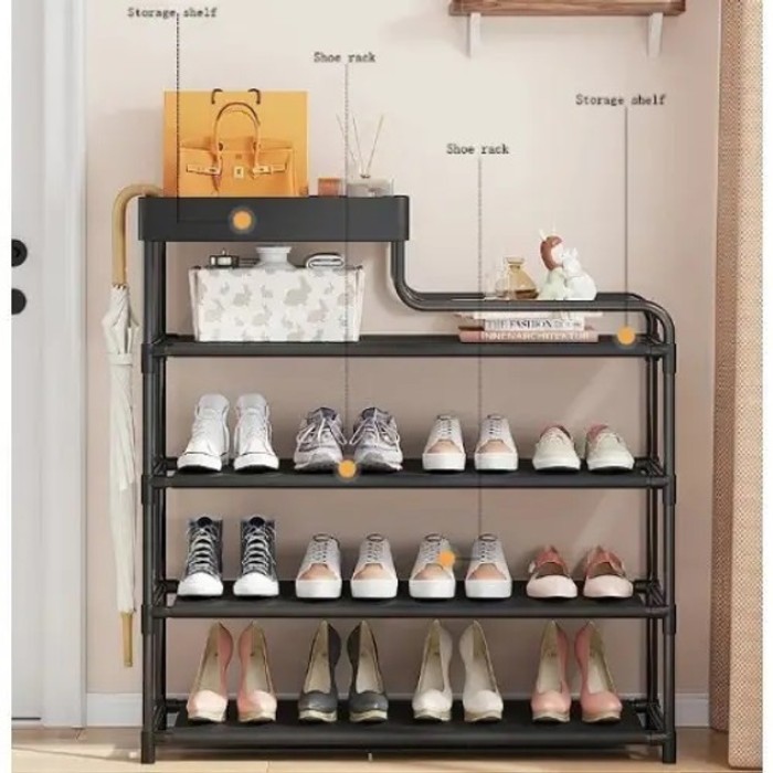 Органайзер стійка для взуття Shoe Rack 5 ярусов, Пластикова полиця для взуття WJ-241 в передпокій