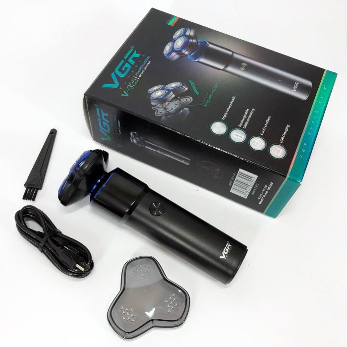 Професійна чоловіча електробритва VGR V-325, Бритва для сухого гоління, Електричне бездротове гоління CO-11