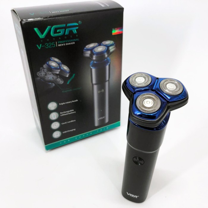 Професійна чоловіча електробритва VGR V-325, Бритва для сухого гоління, Електричне бездротове гоління CO-11