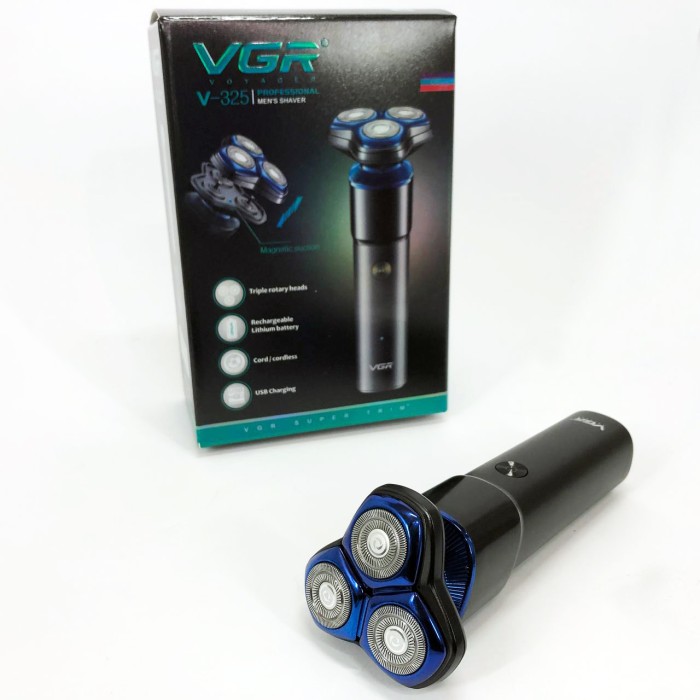 Суха бритва VGR V-325, Професійні електричні бритви, Машинка для стрижки бороди ZU-135 з акумулятором