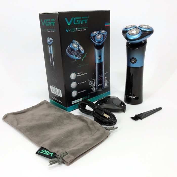 Портативна електробритва для бороди VGR V-326, Професійна бритва з акумулятором, Бритви електричні HY-87