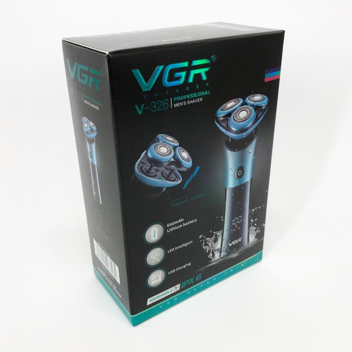 Портативна електробритва для бороди VGR V-326, Професійна бритва з акумулятором, Бритви електричні HY-87