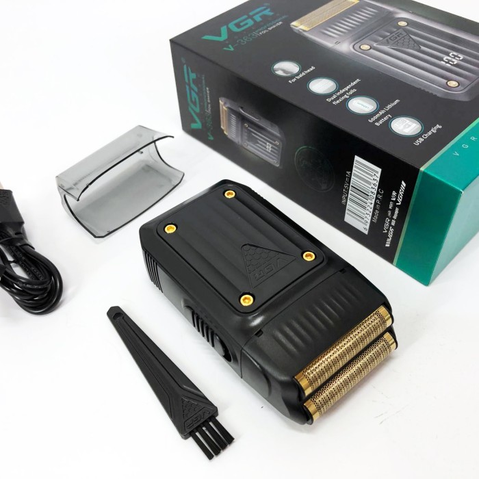 Електробритва чоловіча бездротова VGR, Електробритва для догляду за бородою, Бритва для сухого гоління UX-18