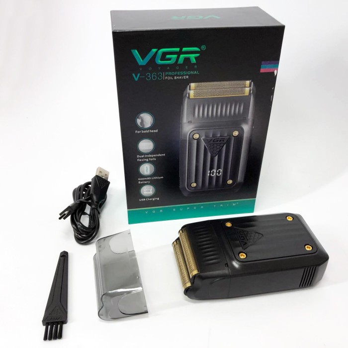 Електробритва чоловіча бездротова VGR, Електробритва для догляду за бородою, Бритва для сухого гоління UX-18