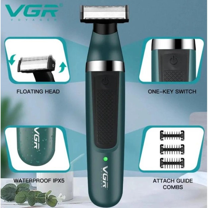 Електробритва VGR V-393 Shaver професійна водонепроникна, чоловіча машинка для гоління