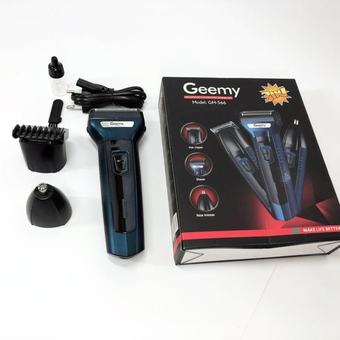 Бритви електричні Gemei GM-566, Бритви для гоління, Професійна елетробритва, Тример NW-194 для бороди