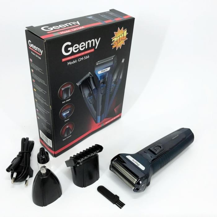 Бритви електричні Gemei GM-566, Бритви для гоління, Професійна елетробритва, Тример NW-194 для бороди