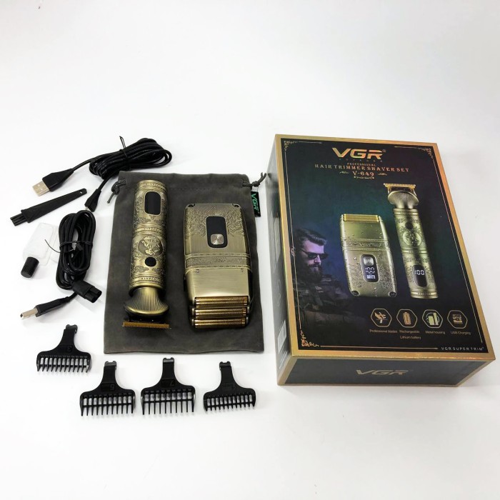 Багатофункціональний триммер для стрижки волосся і бороди VGR V-649, Машинка чоловіча VI-208 для гоління